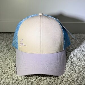 New Grace Folly Stylish Beige Purple and Blue Women's Cap